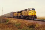 Vehicle train rolls west
